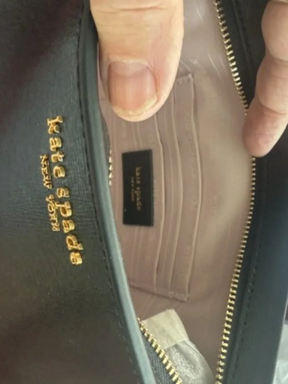 Kate Spade Leather Morgan Black Wristlet Brand New With Tags.